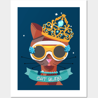 Cat in a Tiara Posters and Art